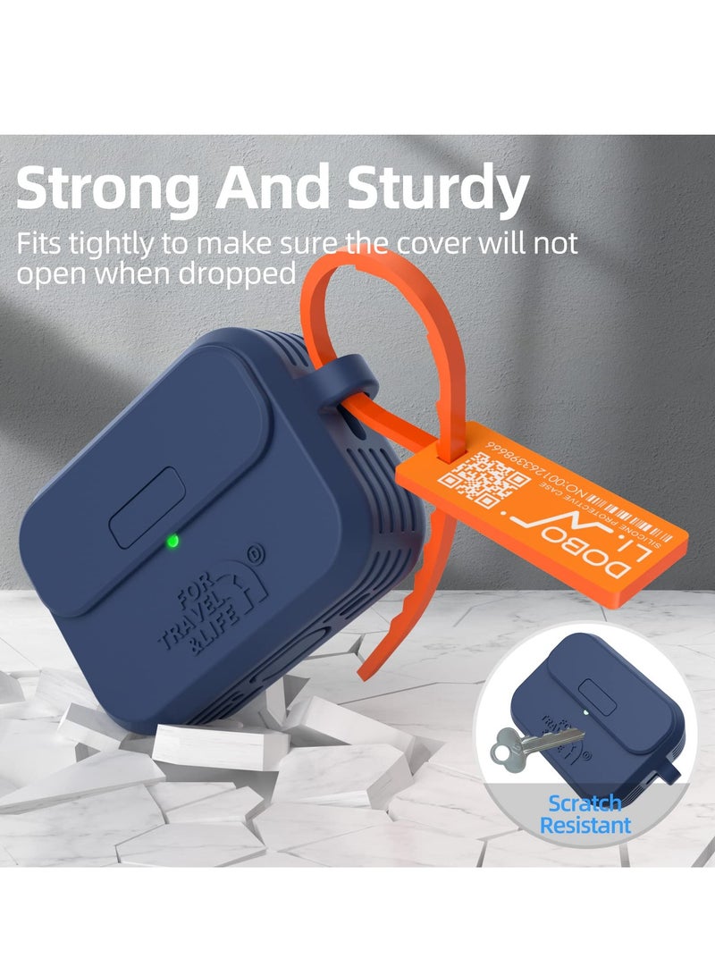 Headphone Protective Cover, Compatible with AirPods Pro 2nd/1st Generation Case Cover, Rugged Military Grade Protective Cover, with Apple AirPods Pro 2022/2019 Charging Case (Navy Blue)