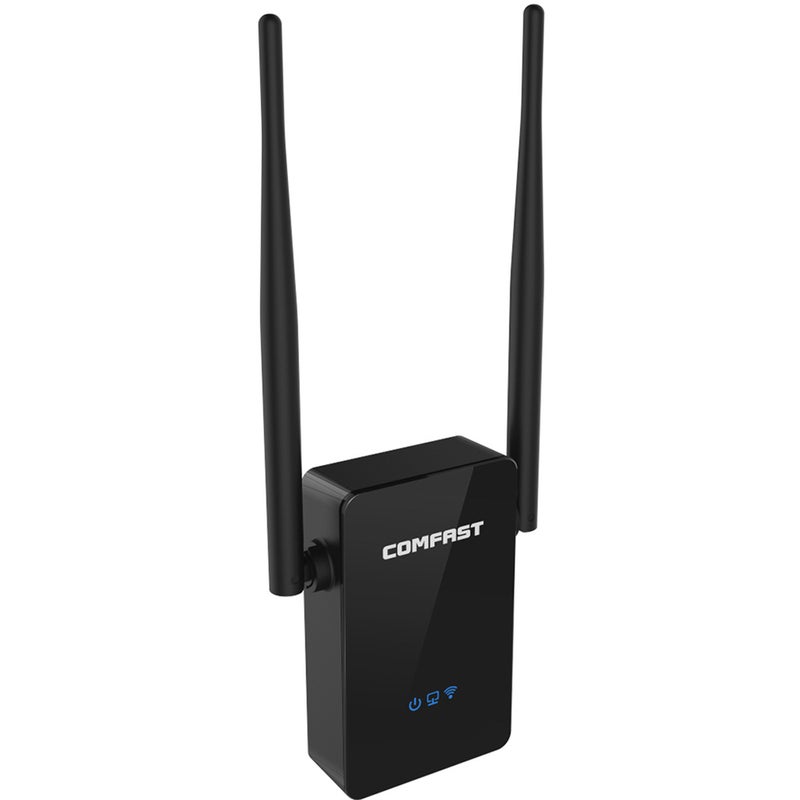 Dual Antenna WiFi Repeater Router Black