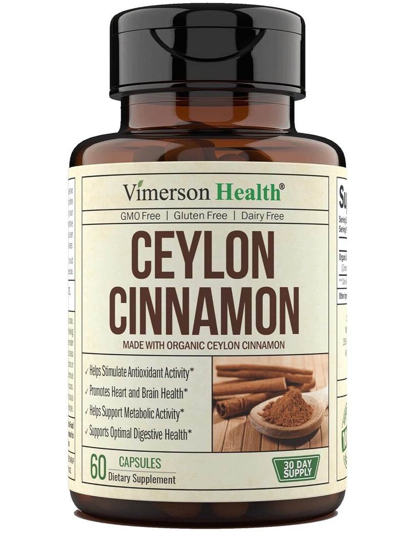 Vimerson Health True Ceylon Cinnamon Supplement, 60 Capsules