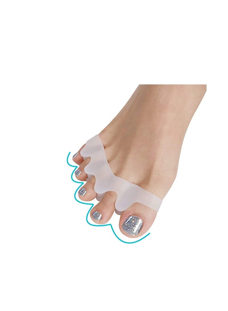 Gel Toe Separator, Gel Toe Stretchers for Overlapping Toes, Easy Wear in Shoes, Quickly Alleviating Pain After Yoga Activities, Can be used in Nail Art Salon Pedicure Manicure Tool