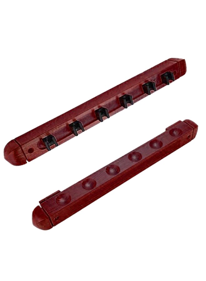 Six Billiard Cue Wall Rack