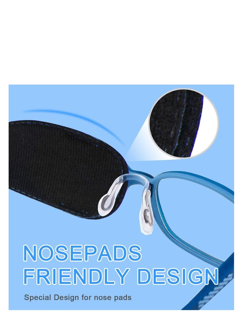 4 Pack Eye Patches for Kids Girls Boys, Right & Left Eye Patch for Glasses, Lazy Eye Patch for Children Treating Lazy Eye Amblyopia Strabismus and After Surgery 10 x 5cm Full Coverage (Blue)