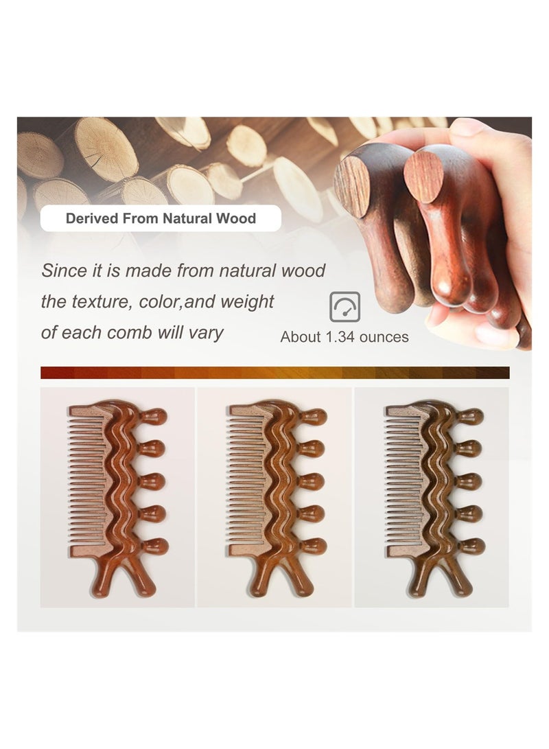 Wooden Massage Comb, Trigger Point Massage Tool, Gua Sha Scraping Scalp and Hair Massage, Scalp Stimulator, Scalp Massager, Full Body Acupressure