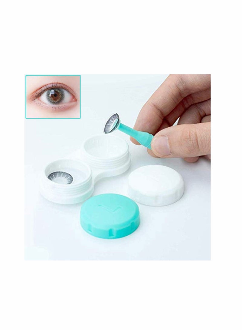 Contact Lens Remover, KASTWAVE Hard Contact Lens Remover RGP Plunger Inserter for Soft Hard Lenses Contact Lens Remover Outdoor Mini Contact Lens Soak Storage Kit for Travel & Home (10 Pack)