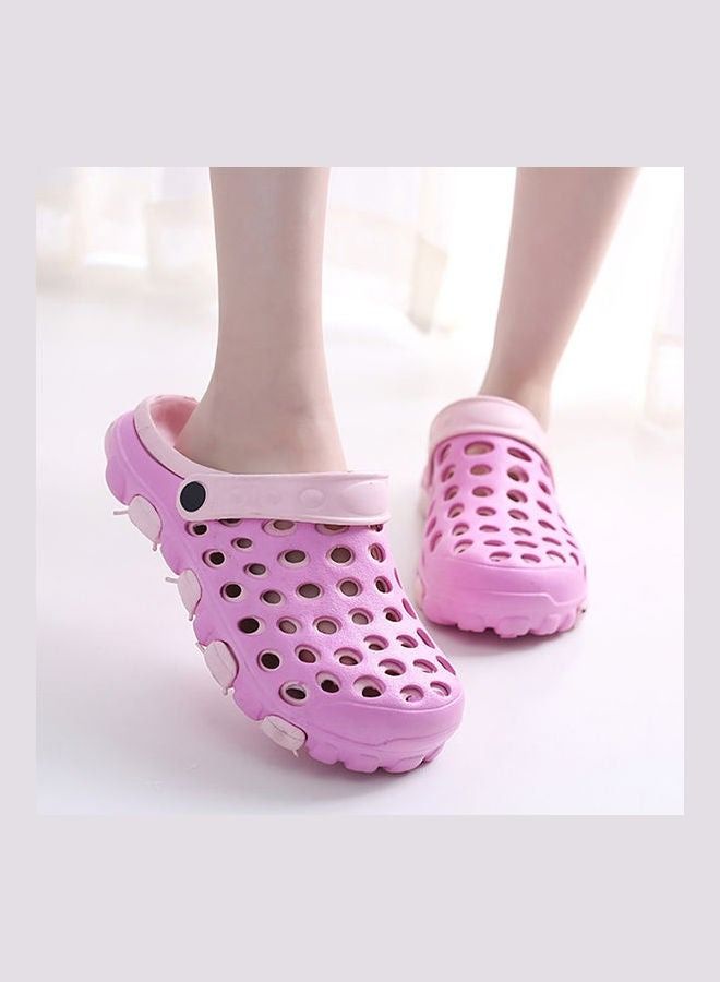 Multi Holes Anti-skid Outdoor Beach Slippers Sandals Pink