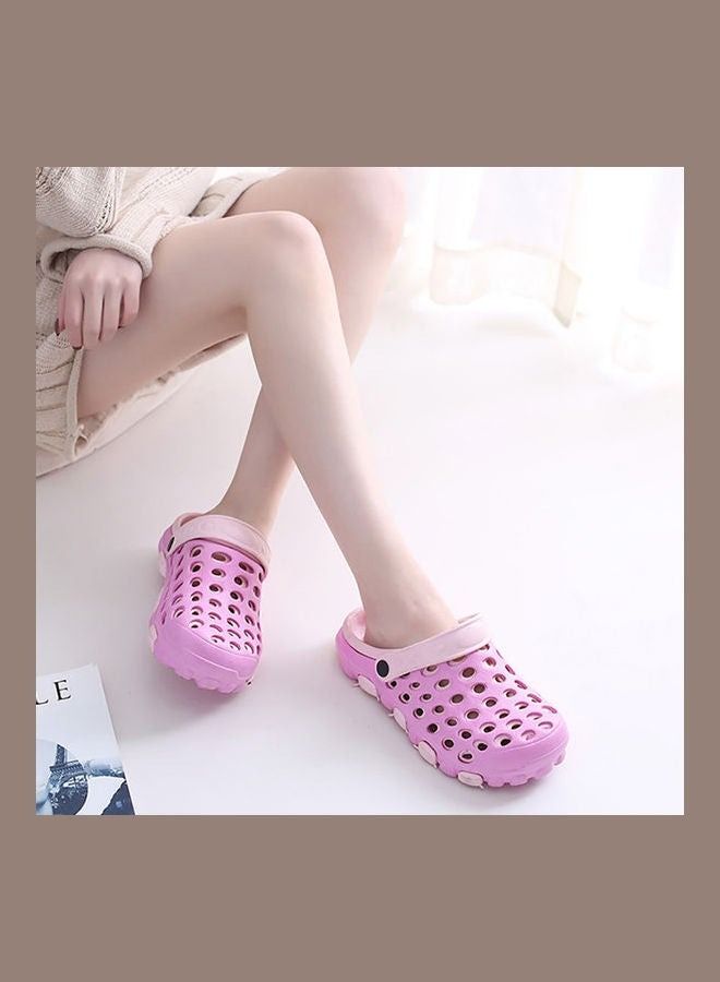 Multi Holes Anti-skid Outdoor Beach Slippers Sandals Pink