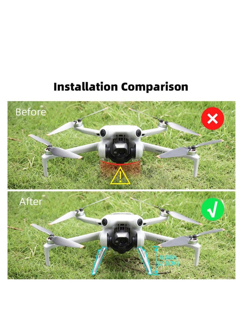 Foldable Landing Gear for DJI Mini 4 PRO Anti-Fall Gimbal Protector Heighten 25mm Extender Leg for DJI Mini 4 Pro Drone Accessories