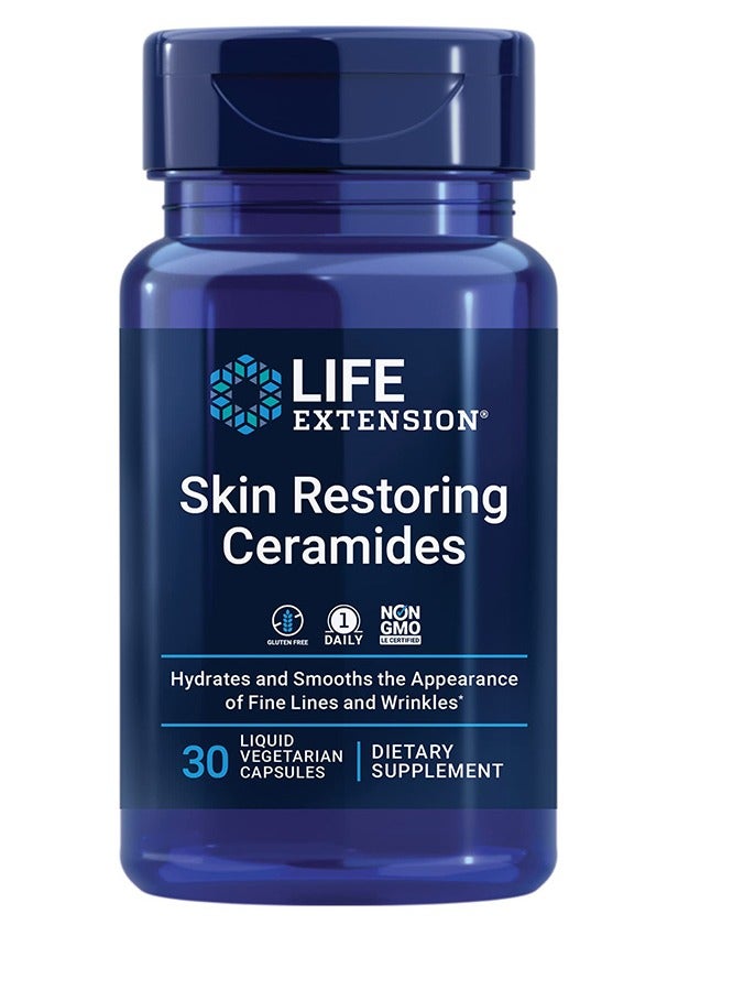 Life Extension Skin Restoring Ceramides, 30 Veggie Capsules