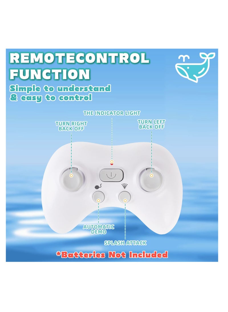 Remote Control Whale, 2.4G High Simulation RC Whale Toys, Pool Remote Control Whale Toys, Outdoor RC Boat Water Toys, for Boys and Girls Kids