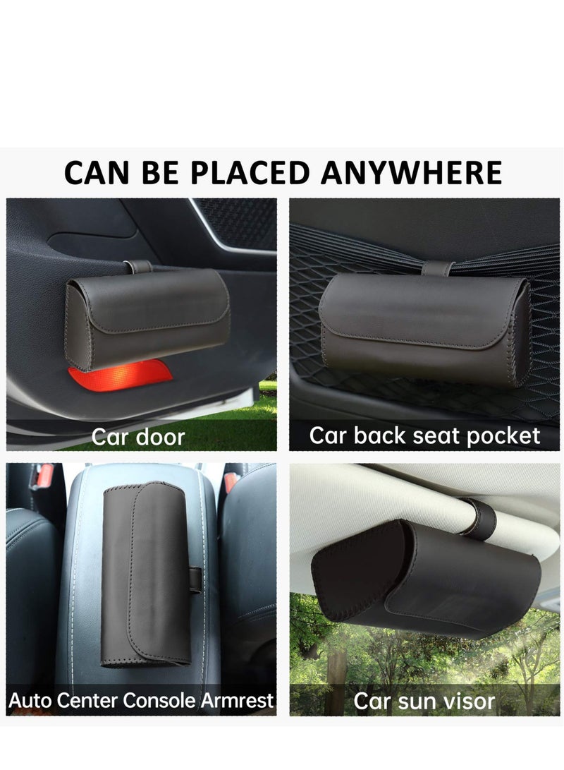 Auto Eyeglasses Organizer Box with Hidden Magnetic Closure Glasses Protective Storage Case,Mount Car Accessories Interior for Man and Woman