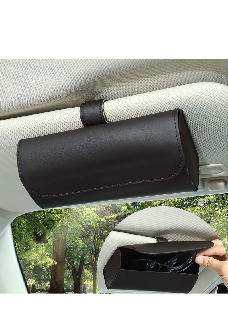 Auto Eyeglasses Organizer Box with Hidden Magnetic Closure Glasses Protective Storage Case,Mount Car Accessories Interior for Man and Woman