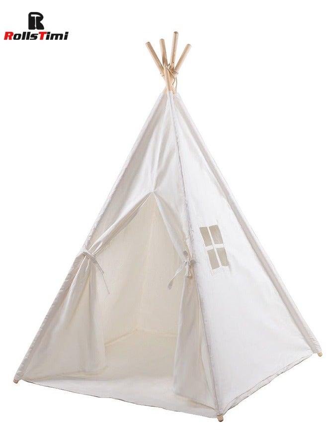 White Kids Play Tent House Indoor Outdoor Teepee Castle