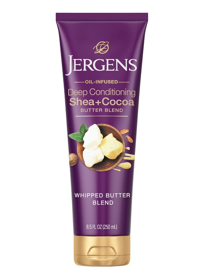 Jergens Shea + Cocoa Butter Body Lotion for Dry Skin, Deep Conditioning Moisturizer, with Vitamins E & B3, 8.5 oz