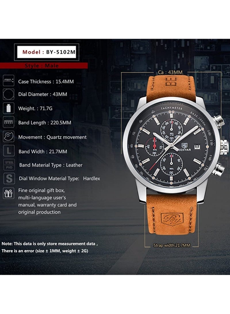 Men Quartz Watches Chronograph Sports Wrist Watch For Men