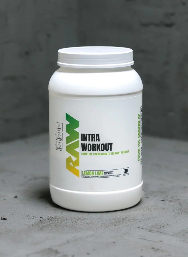 RAW Intra Workout Powder -  Advanced Training Fuel That Helps Increase Workout Performance and Endurance, Lemon Lime, 30 Servings