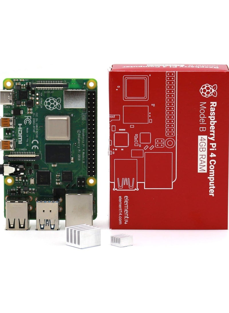 RASPBERRY PI 4 MODEL B 4GB + HEAT SINK FOR RASPBERRY PI