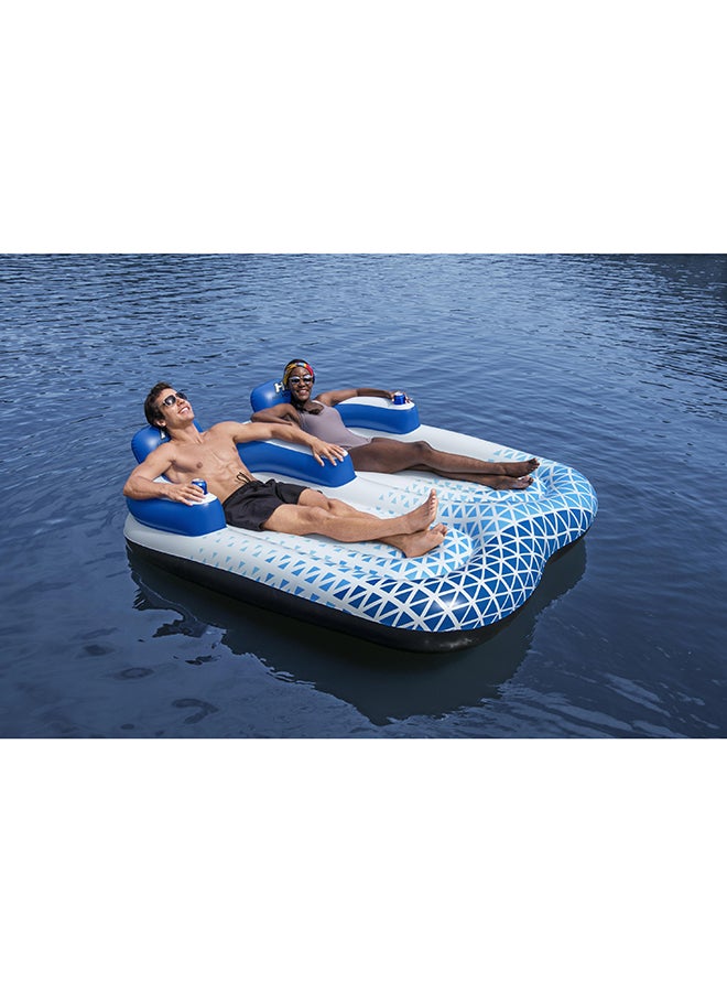 Hydro-Force Indigo Wave Double Lounge 196x193cm 196x193cm