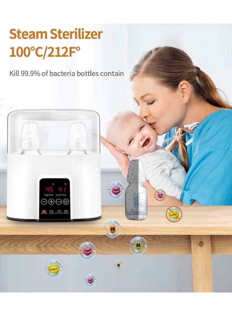 Baby Bottle Warmer Milk Formula Baby Food Heater And Steam Sterilizer With Cleaning Brush