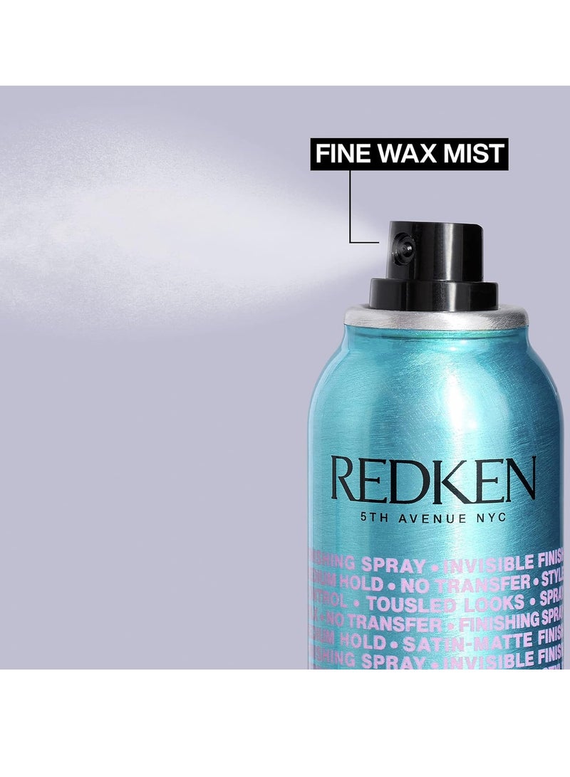 Redken Spray Wax Invisible Texture Mist | High Impact Finishing Spray-Wax | Adds Volumizing Body, Dimension & Tames Flyaways | Medium Control |For All Hair Types