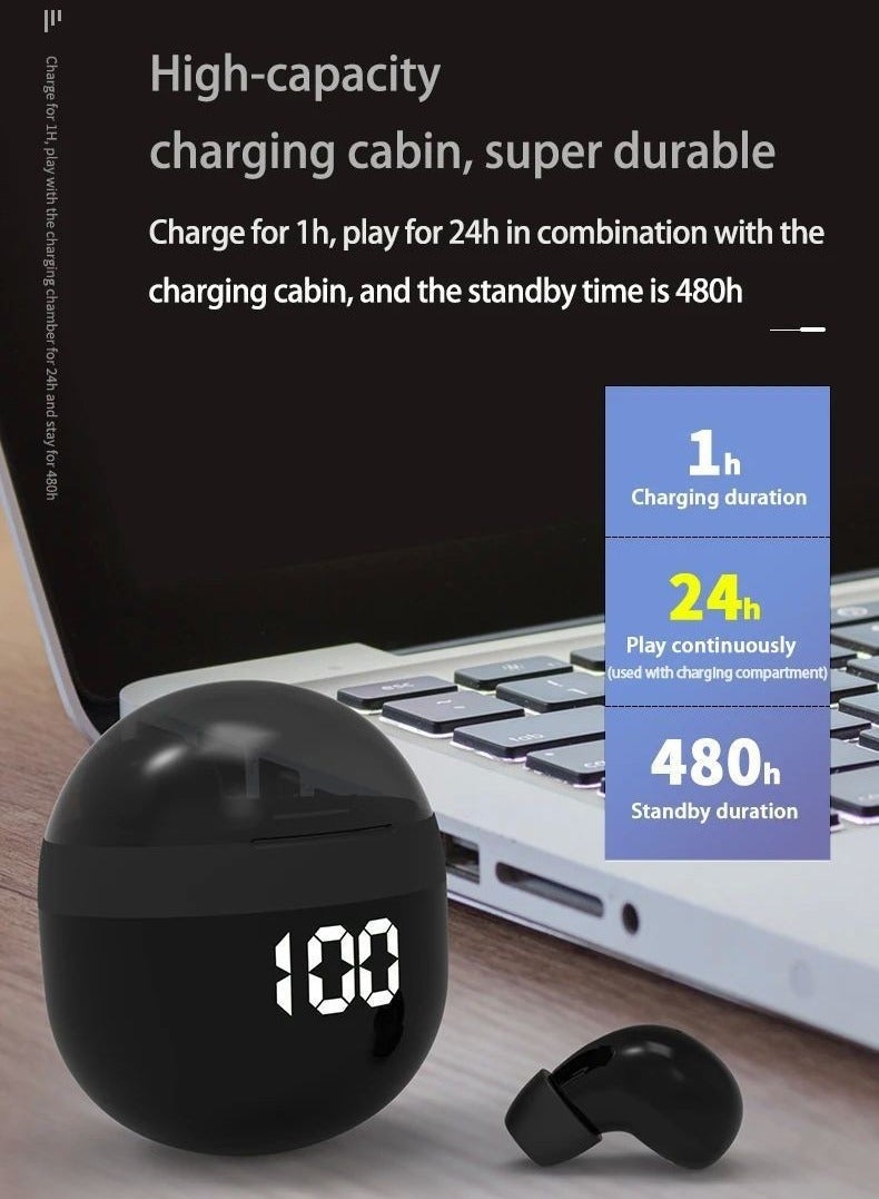 Invisible Mini Earbuds Wireless Low Profile Micro Smallest Tiny Discreet Hidden Earbuds for Work Small Headphones Invisible Sleep Wireless Earphone Small Ear Canals