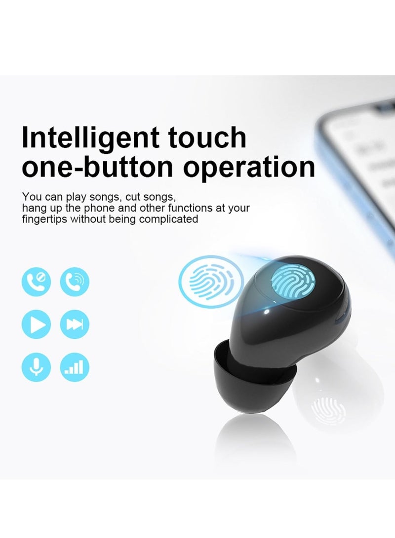 Invisible Mini Earbuds Wireless Low Profile Micro Smallest Tiny Discreet Hidden Earbuds for Work Small Headphones Invisible Sleep Wireless Earphone Small Ear Canals