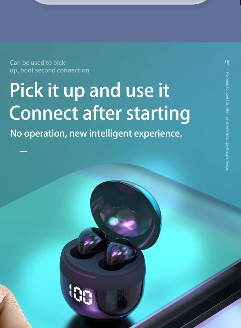 Invisible Mini Earbuds Wireless Low Profile Micro Smallest Tiny Discreet Hidden Earbuds for Work Small Headphones Invisible Sleep Wireless Earphone Small Ear Canals