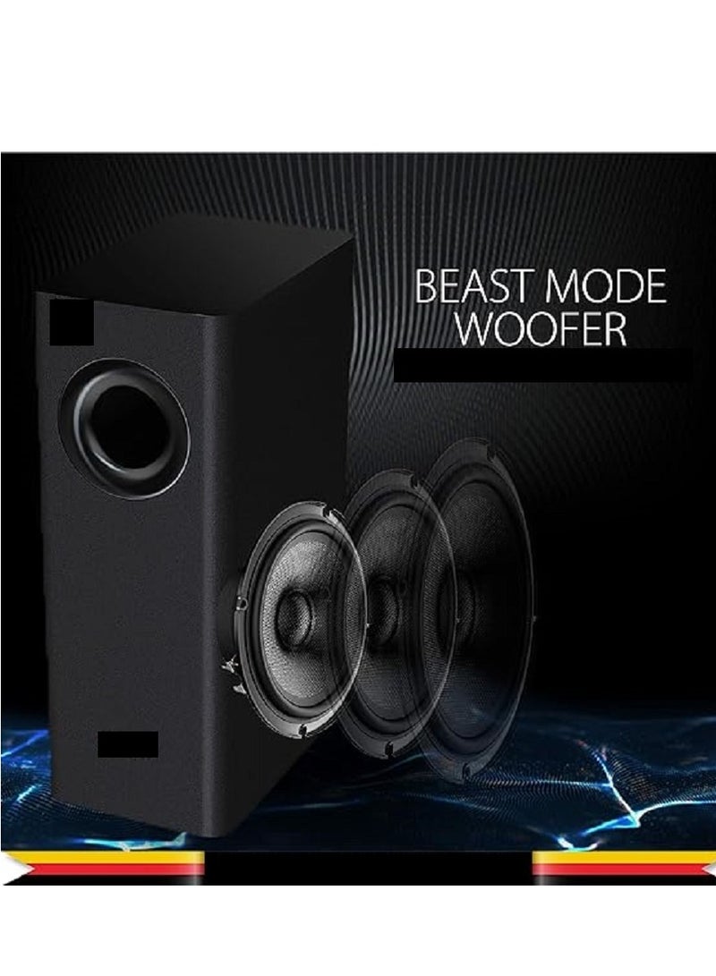 2.1ch Soundbar With Wireless Subwoofer, HDMI Bluetooth 5 And LED Display 240W Black EVAUD-SB241B , Wireless Bluetooth Soundbar (Black)
