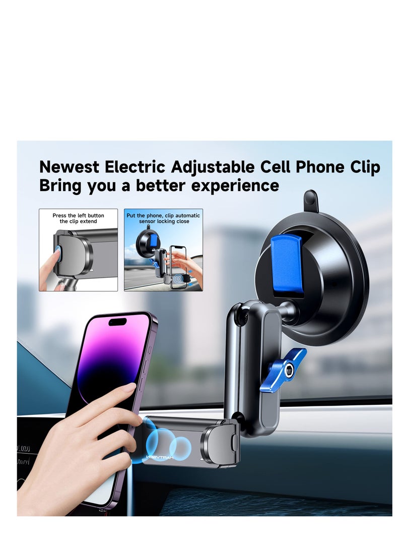 Car Photography Phone Mount Stabilizer, Universal Phone Holder Car, Metal Anti-shake POV View for Navigation, Live Streaming Self-recording and Video Driving, Fit for iPhone Samsung Android