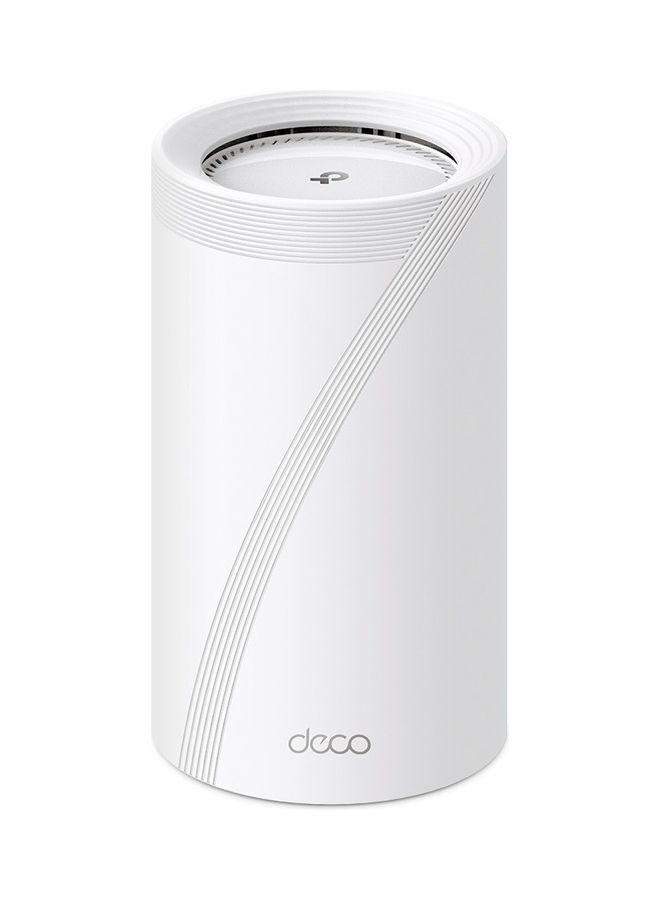 Tri-Band Wi-Fi 7 BE19000 Whole Home Mesh System (Deco BE85) | 12-Stream 19 Gbps | 2× 10G + 2× 2.5G Ports Wired Backhaul, 8× High-Gain Antennas | VPN, AI-Roaming, 4×4 MU-MIMO, HomeShield(1-Pack) White White