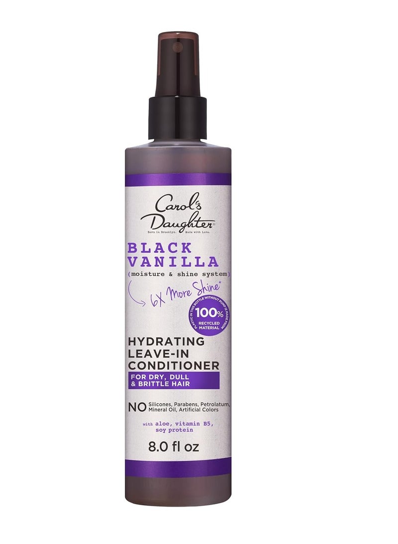 Carol's Daughter Black Vanilla Leave In Conditioner for Curly, Wavy or Natural Hair, Moisturizing Hair Care for Dry, Dull or Brittle Hair, 8 Fl Oz