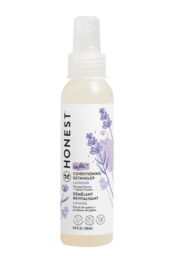 The Honest Company Conditioning Hair Detangler | Leave-in Conditioner + Fortifying Spray | Tear-free, Cruelty-Free, Hypoallergenic | Lavender Calm, 4 fl oz