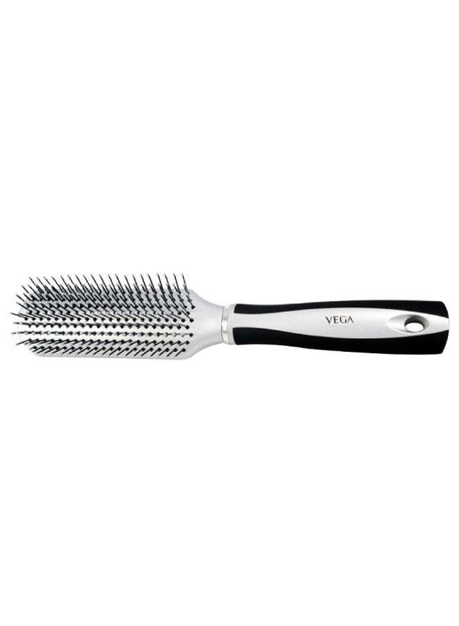 Round Hair Styling Brush Black/Silver