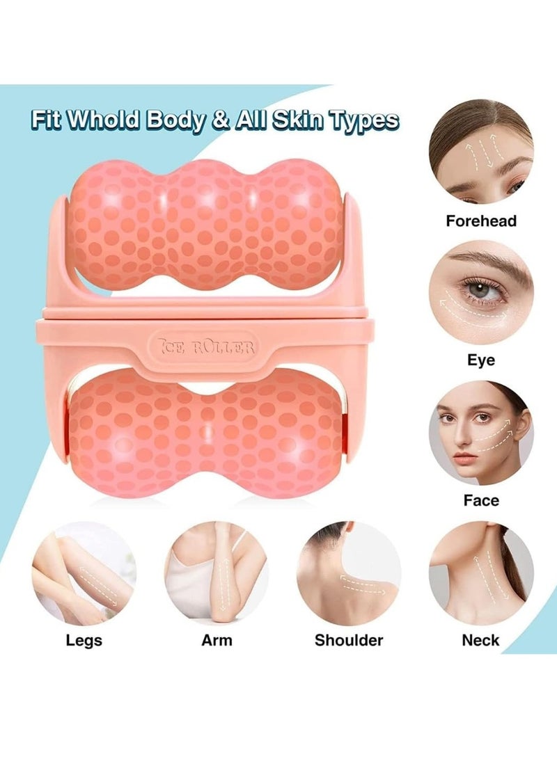 2 in 1 Ice Roller for Face Eye Face Massager Roller for Eye Puffiness Reduces Wrinkles Relief Migraine and Minor Injury Cold Facial Skin Care Tools Ice Roller for Face and Body