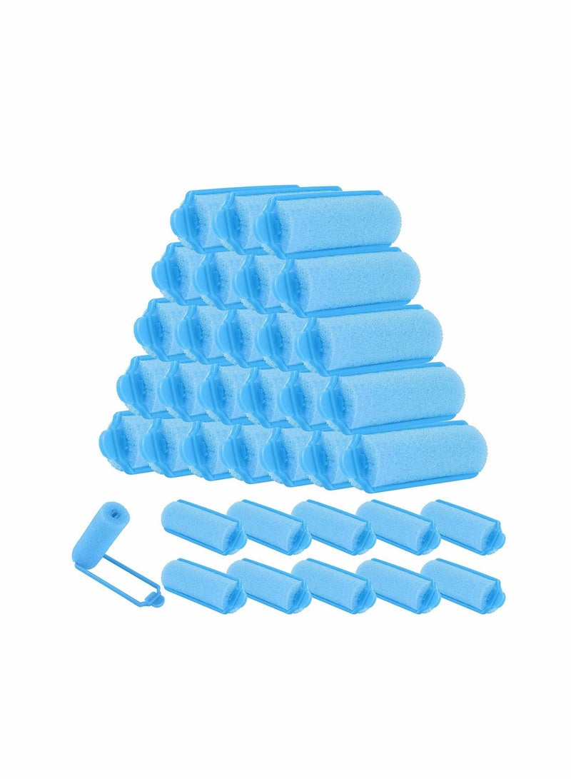 36 Pieces Foam Sponge Hair Rollers 20 mm Mini Foam Hair Styling Curlers Flexible Sponge Curlers with Storage Bag Soft Sleeping Hair Curlers for Adults and Kids