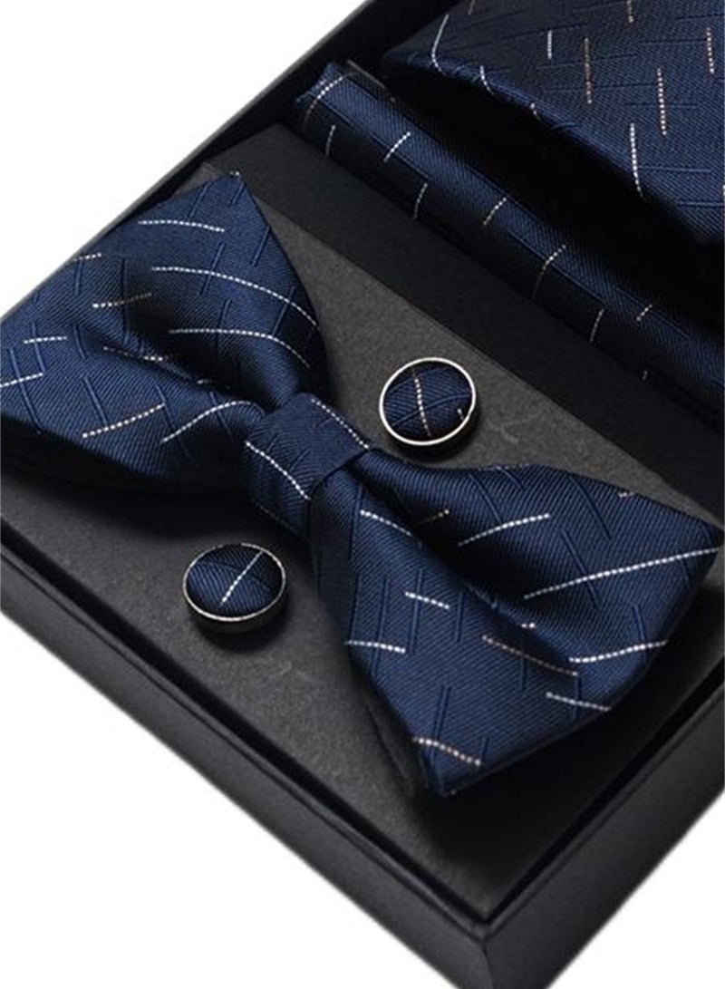 5 pcs high-end tie for men business professional formal tie bow tie cufflinks square scarf fashion accessories gift box