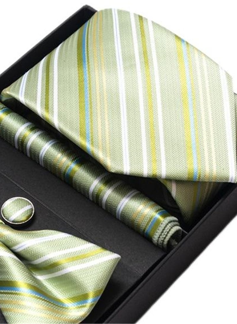 5 pcs high-end tie for men business professional formal tie bow tie cufflinks square scarf fashion accessories gift box