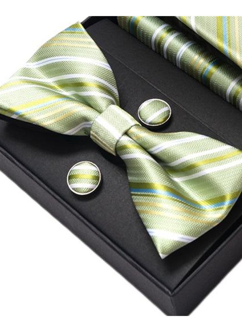 5 pcs high-end tie for men business professional formal tie bow tie cufflinks square scarf fashion accessories gift box