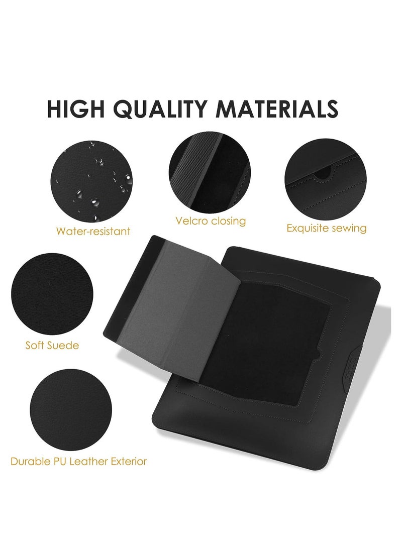 13-14 Inch Laptop Sleeve Case Leather Bag Compatible with MacBook Air 13.3''/13.6'' M1 M2/MacBook Pro 13 2022-2016/Dell XPS 13