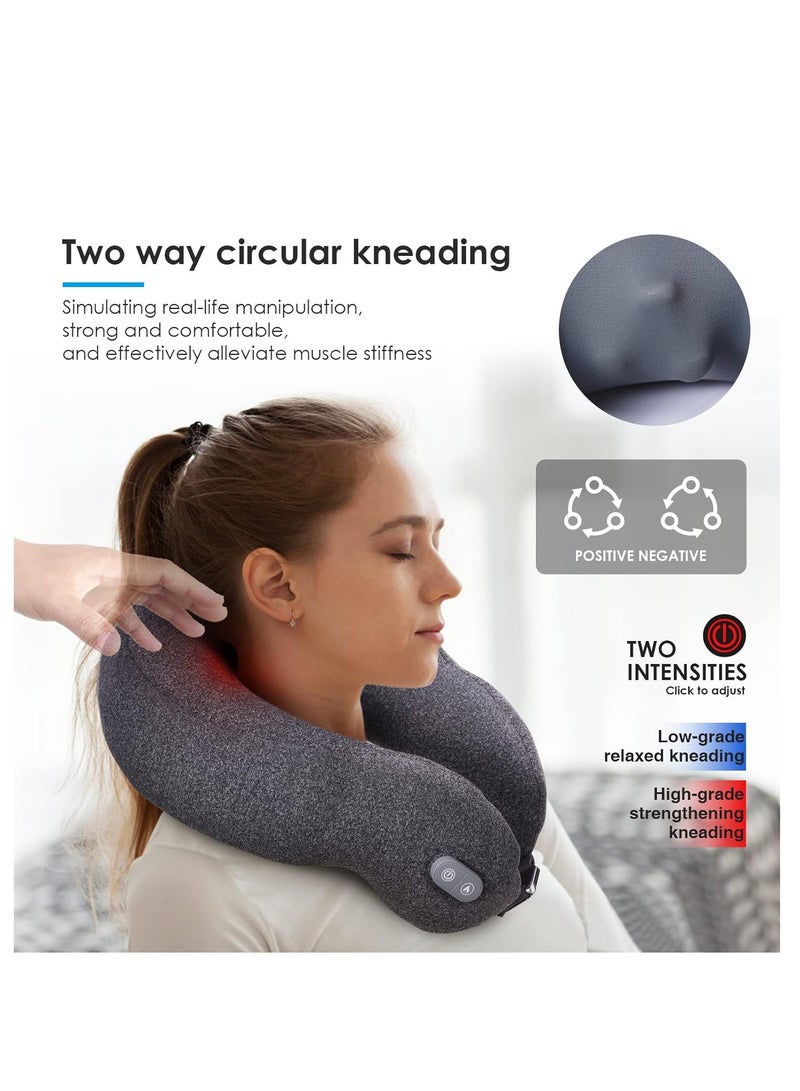 Electric Neck Massager with Heat for Pain Relief  Intelligent Neck Massager with 6 Modes Deep Tissue Trigger Point Neck Massager for Home  Outdoor Office Relax Gift for Her Him Friend Dad Mom