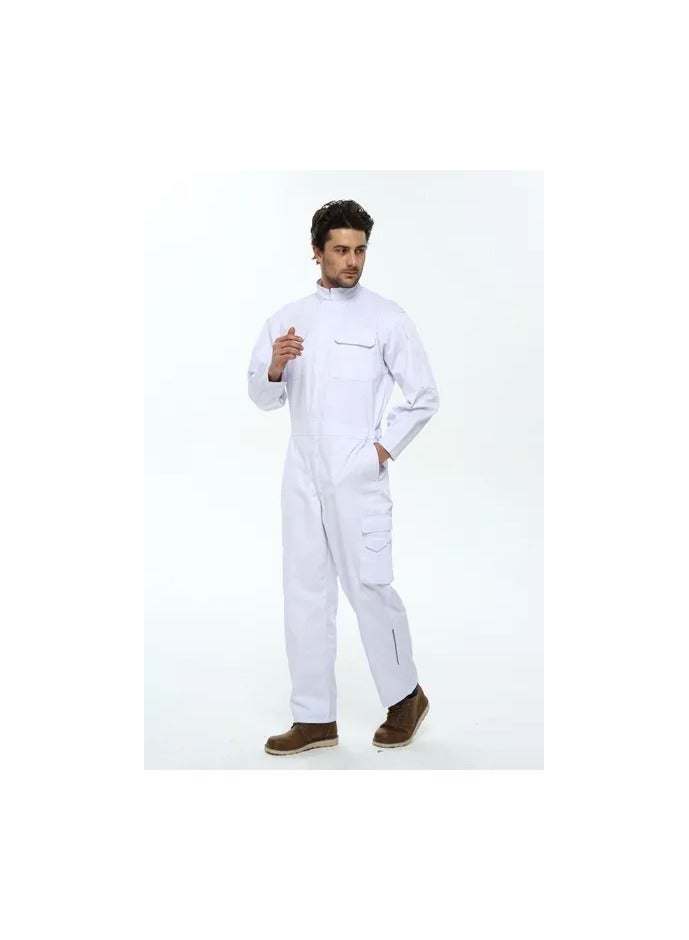 1-Piece Painting Repairman Work Coveralls,Durable Workwear,Protective Suits Safety Uniforms,Colour White