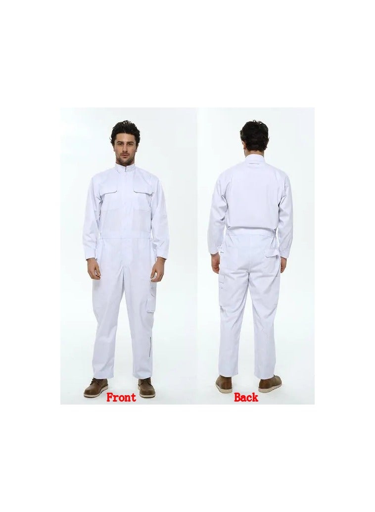 1-Piece Painting Repairman Work Coveralls,Durable Workwear,Protective Suits Safety Uniforms,Colour White