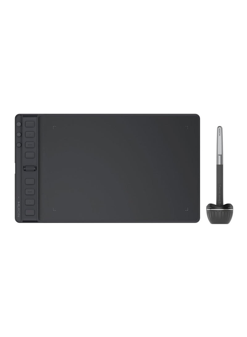 2023 Inspiroy 2 Medium Drawing Tablet With Scroll Wheel 8 Customized Keys Battery-Free Stylus For Digital Art, Design, Sketch, 9x5inch Graphics Tablet Works With Mac, PC & Mobile Black