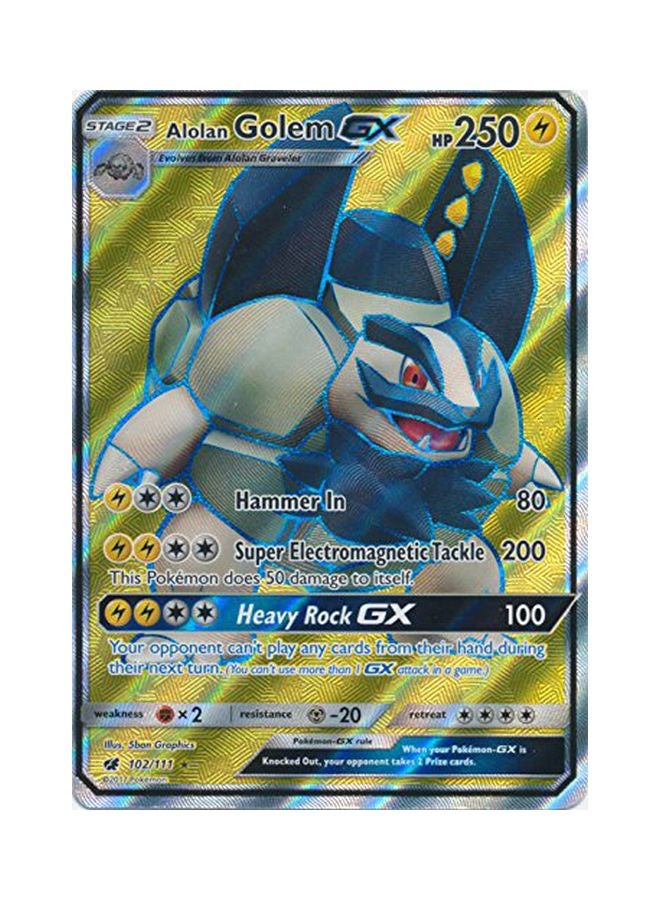 Alolan Golem-GX Super Electromagnetic Tackle Card Game