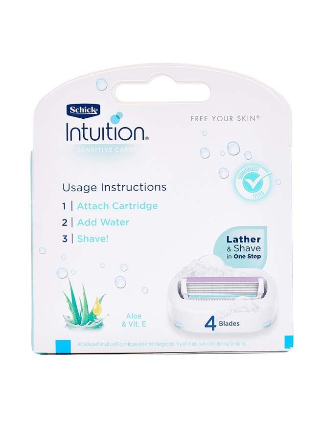 Intuition Sensitive Care Razor With 3-Blades Blue/White 10grams