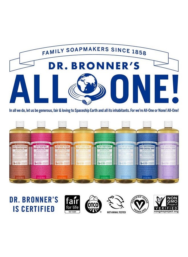 Dr. Bronner’Spurecastile Liquid Soap (Tea Tree 32 Ounce 2Pack)Made With Organic Oils 18In1 Uses: Acneprone Skin Dandruff Laundry Pets And Dishes Concentrated Vegan