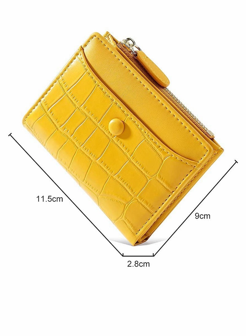 Small Purses for Women Fashion Stone Pattern Girls Wallet Thin and Light Card Holder Organizer (Pink)