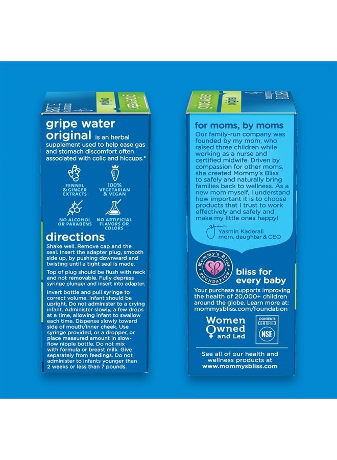 Gripe Water & Baby Gas Relief Drops Combo Pack, Relieves Gas, Colic, Hiccups & Fussiness, Gentle for Babies, Total 3 oz