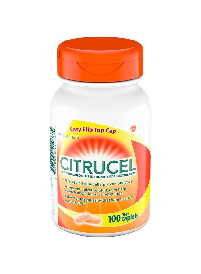 Citrucel Caplets Fiber Therapy for Occasional Constipation Relief, 100 count