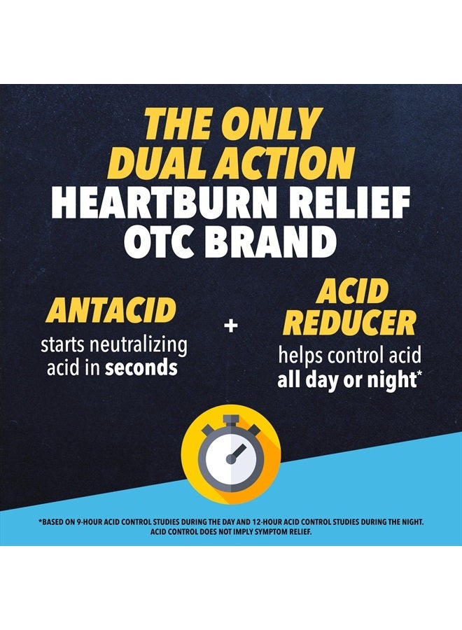 Complete Acid Reducer + Antacid Chewable Tablets, Heartburn Relief, Berry, 25 Count