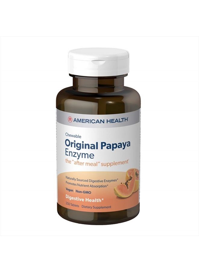 Chewable Multi-Enzymes, Original Papaya, 250 Count